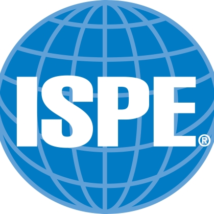 ISPE logo with blue globe and whit lettering